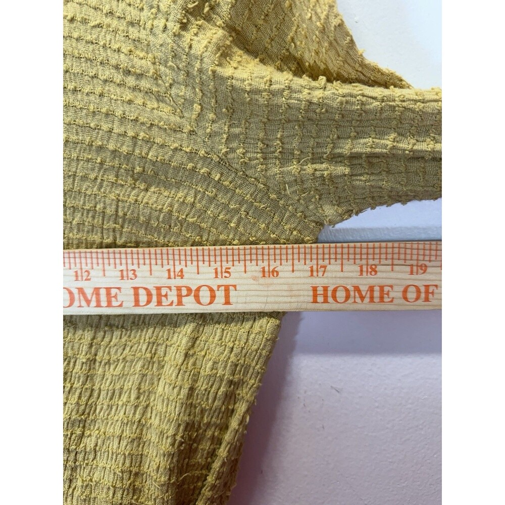 FREE PEOPLE Women’s Laidback Lover Romper Color Sunny Honey Cotton Sz S - Picture 8 of 16